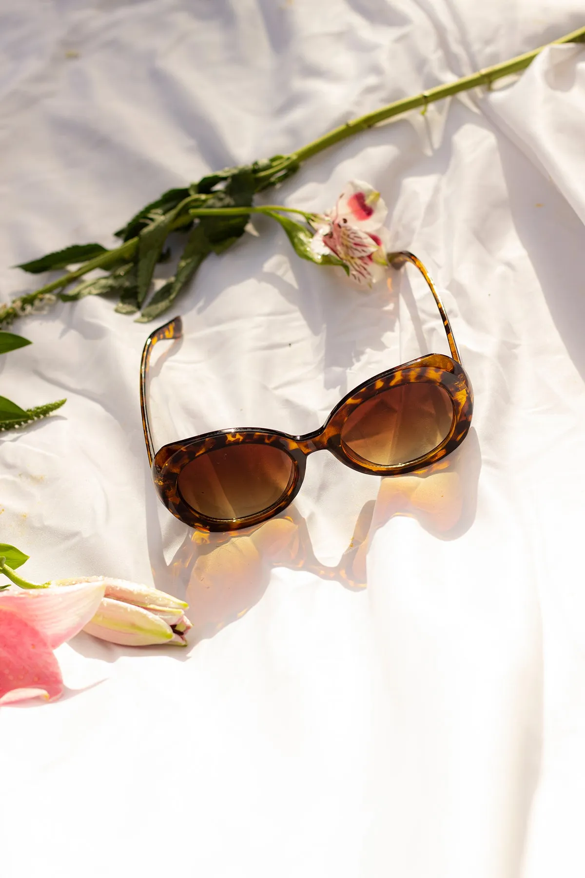 Weighted Oversize Chunky Circle Sunglasses