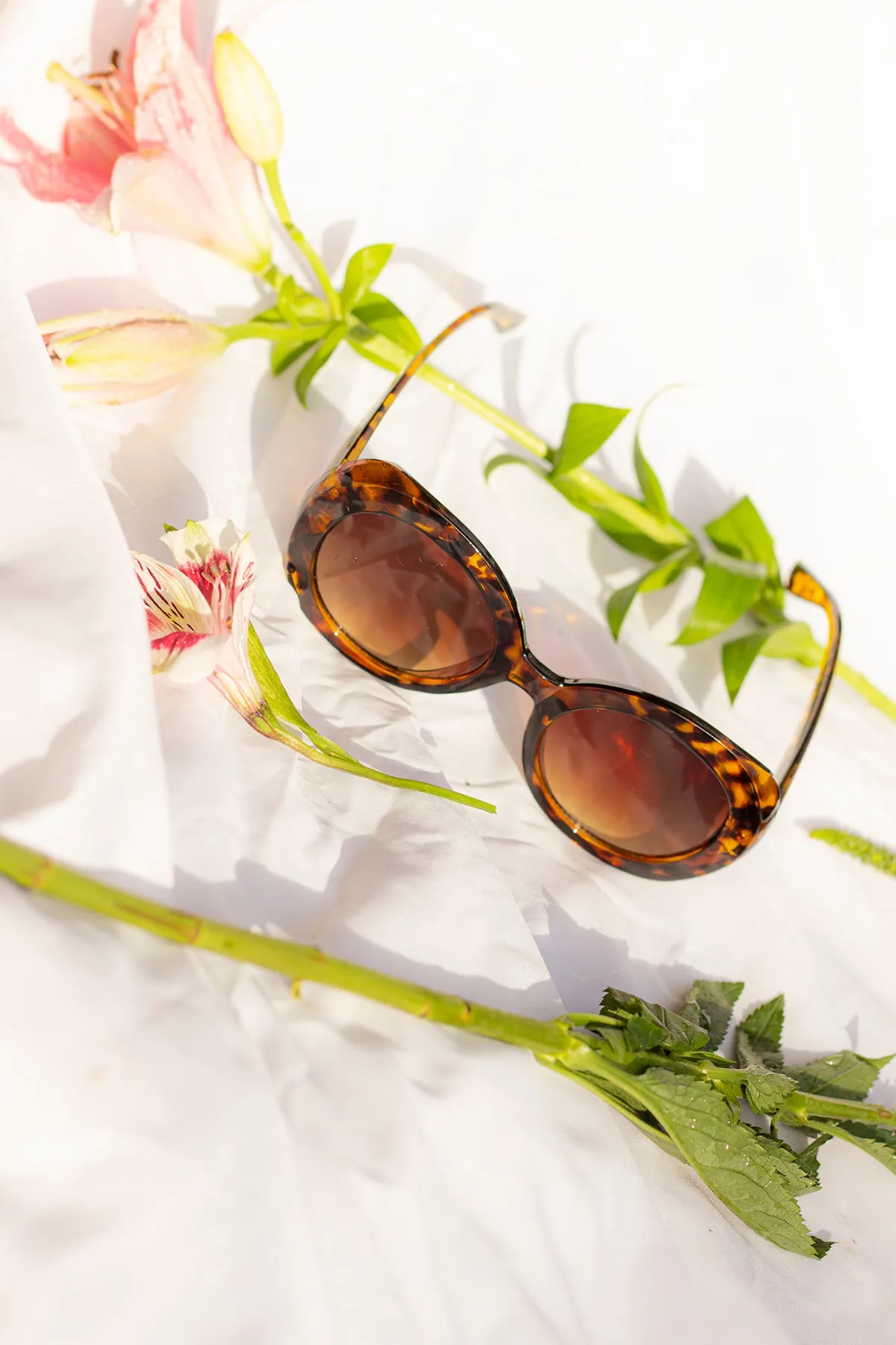 Weighted Oversize Chunky Circle Sunglasses