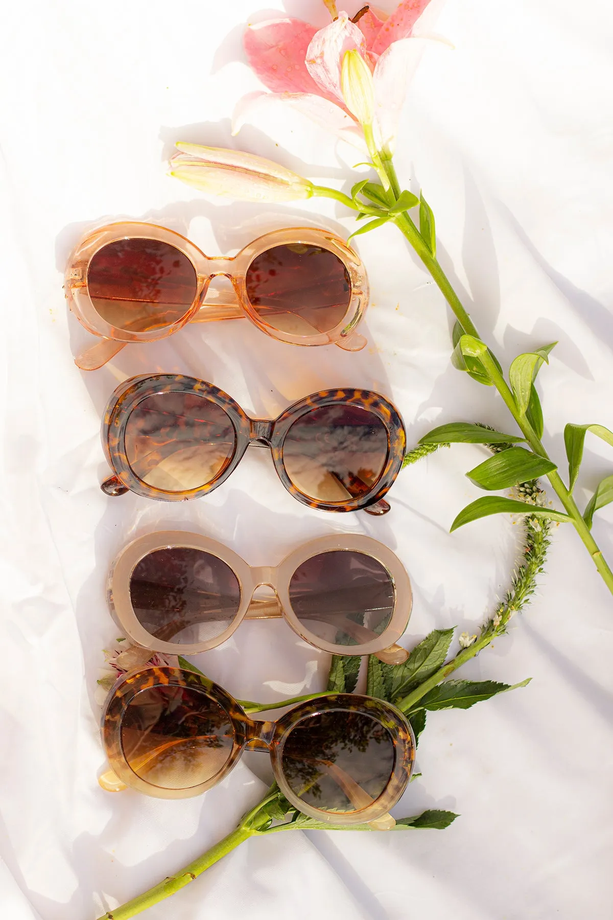 Weighted Oversize Chunky Circle Sunglasses