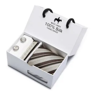 West Louis™ Branded Silk Hand Made Necktie