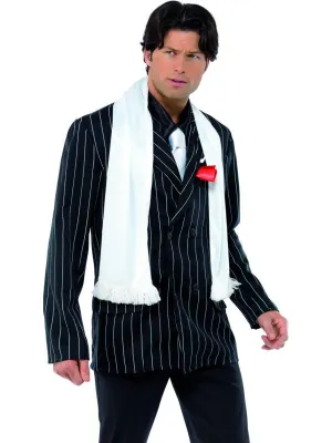 White 1920's Gangster Scarf