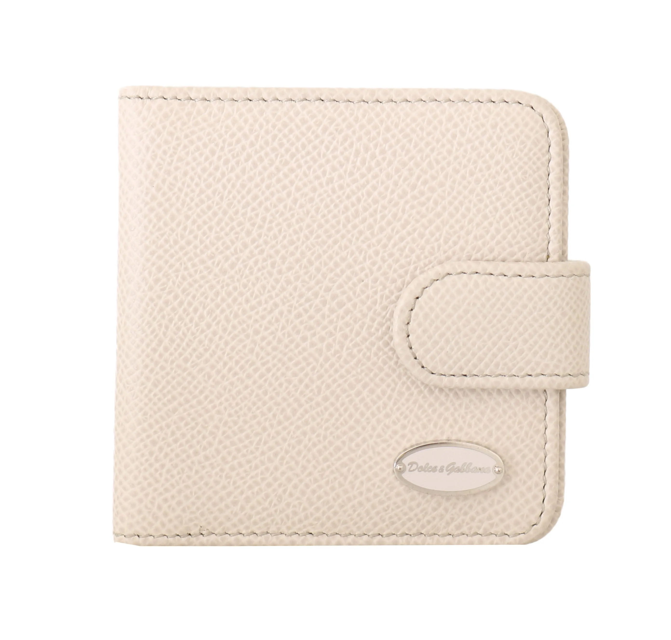 White Dauphine Leather Condom Pocket Case Holder