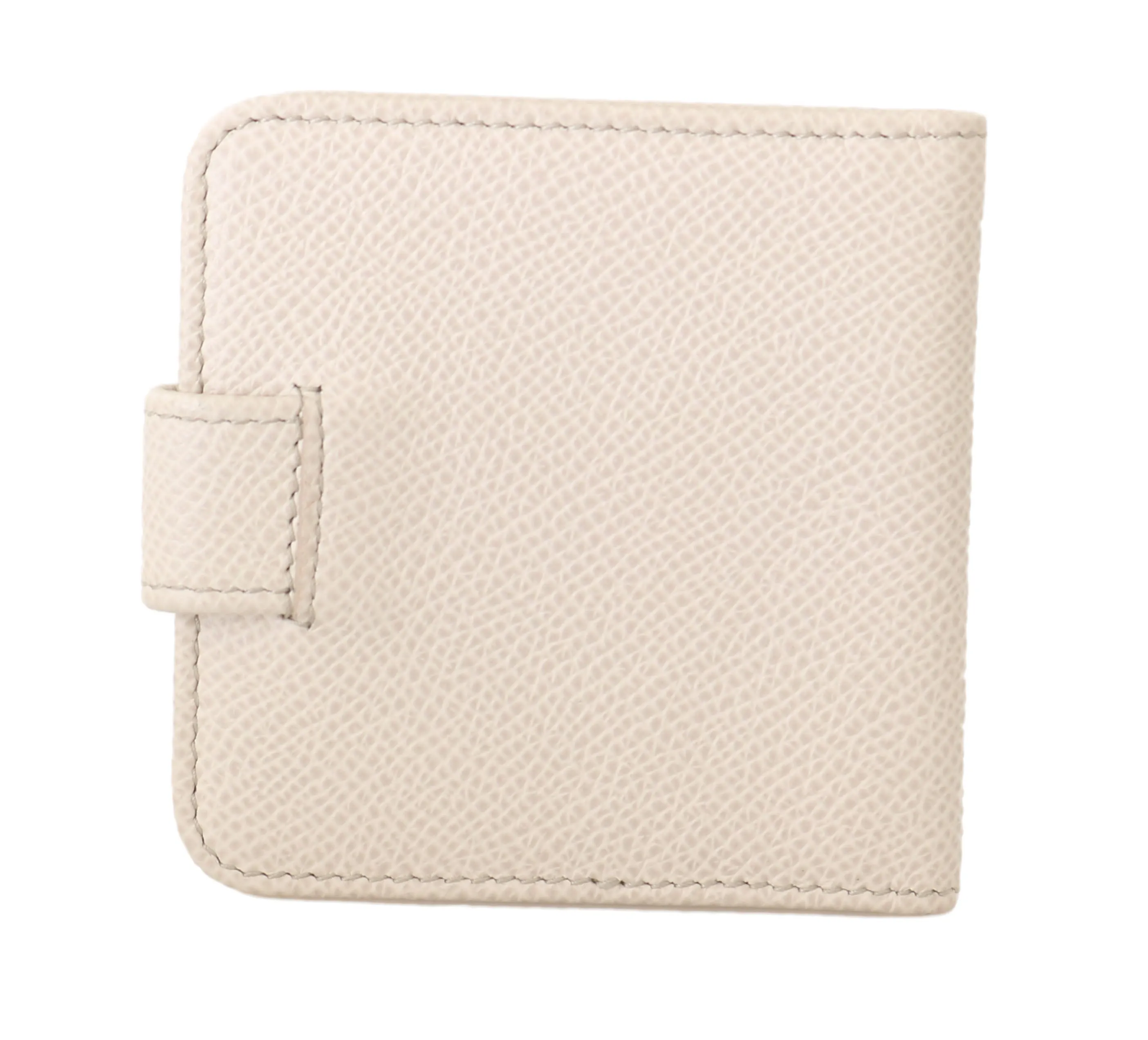 White Dauphine Leather Condom Pocket Case Holder