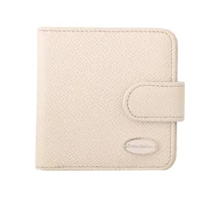White Dauphine Leather Condom Pocket Case Holder