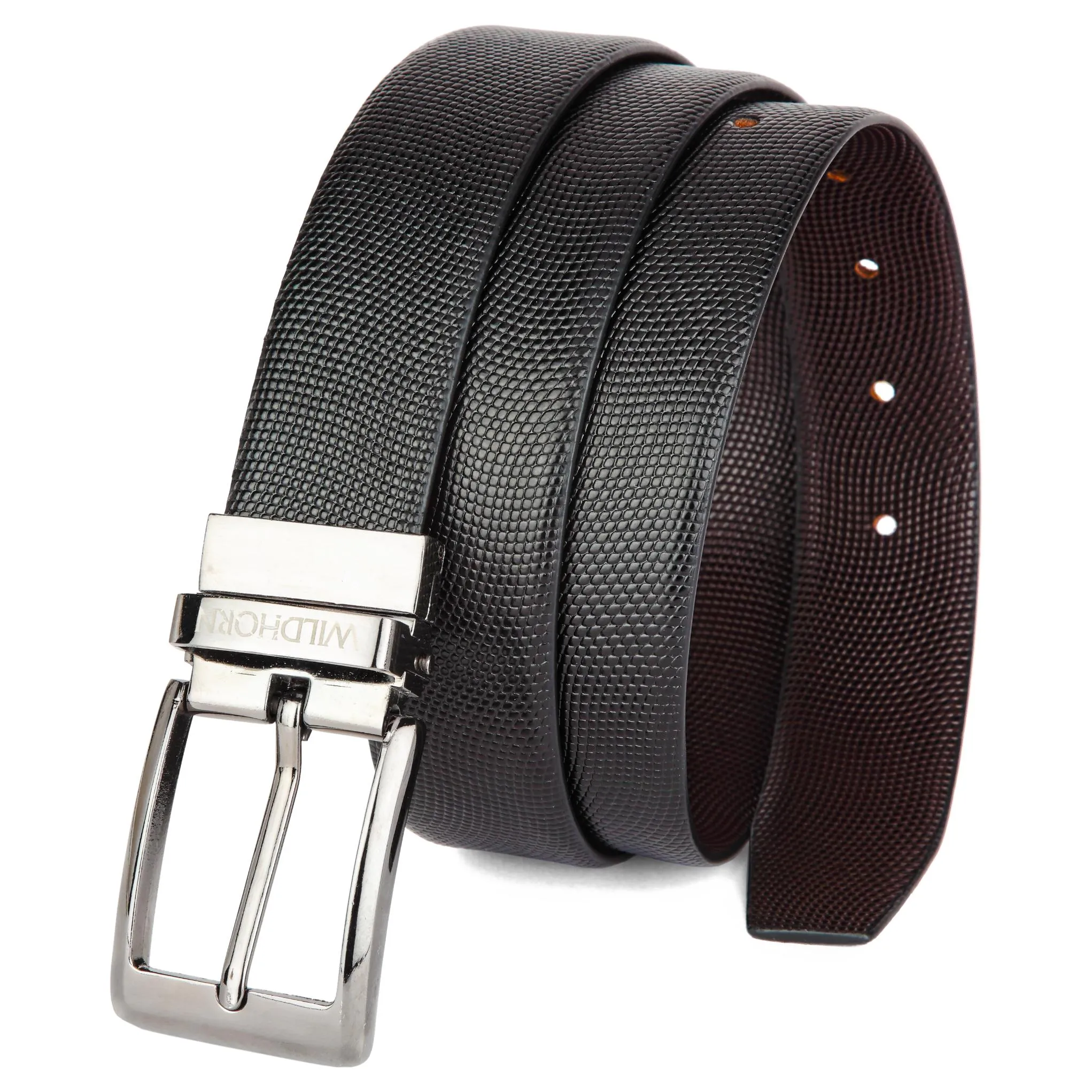 WILDHORN Premium Reversible Leather Belt for Men