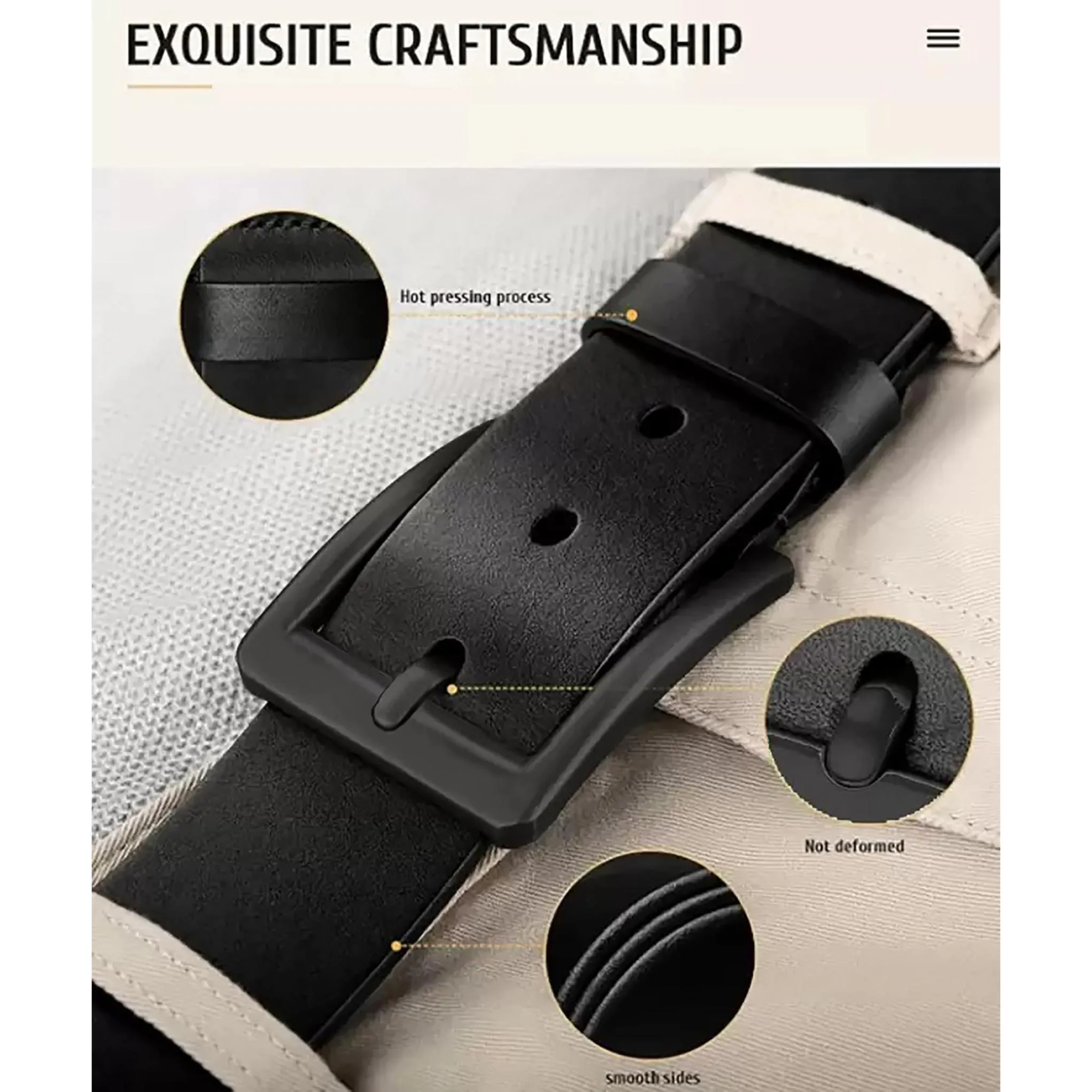 WILDHORN Premium Reversible Leather Belt for Men