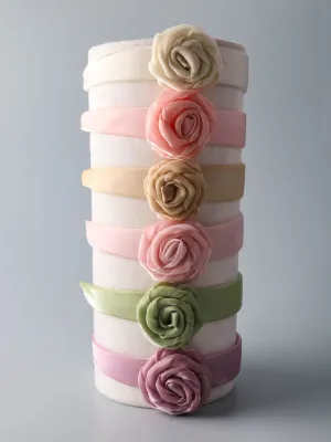 WOMEN'S ASSORTED COLORS FLOWER DESIGN HEADBANDS