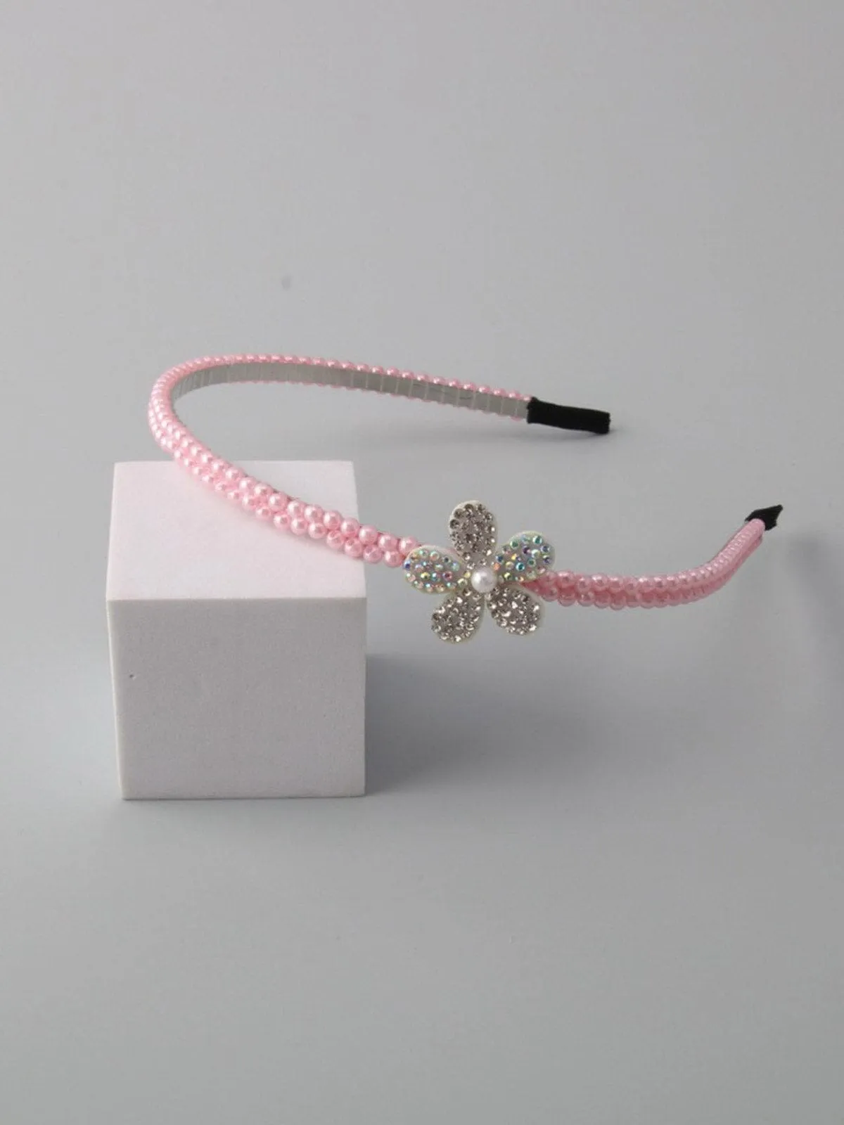 WOMEN'S ASSORTED COLORS PEARL & FLOWER DESIGN HEADBANDS