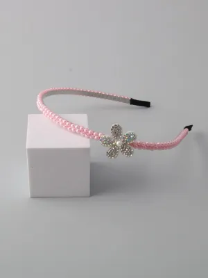WOMEN'S ASSORTED COLORS PEARL & FLOWER DESIGN HEADBANDS