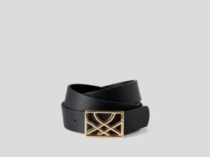 Womens Belt With Logo Buckle