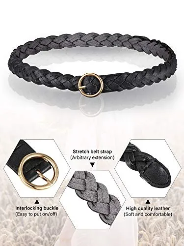 Women's Braided Leather Belt