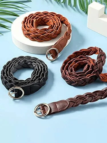 Women's Braided Leather Belt