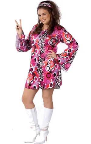 Womens Feeling Groovy Plus Size Costume