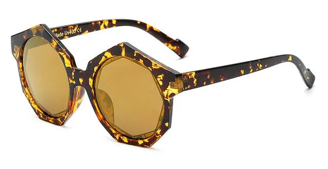 Women's Round Luxury Fashion Geometric Sunglasses