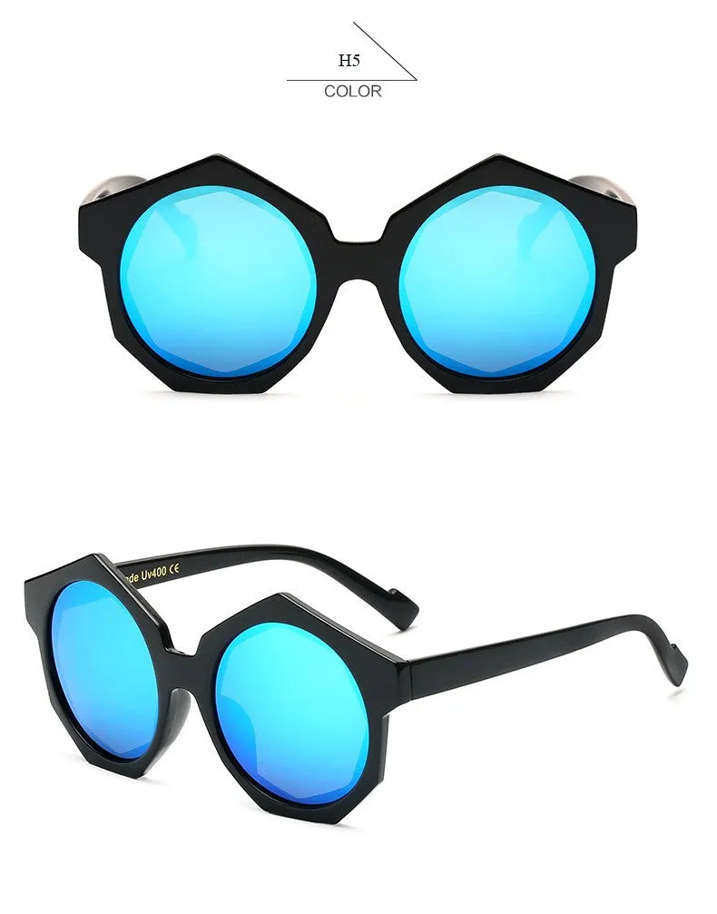 Women's Round Luxury Fashion Geometric Sunglasses