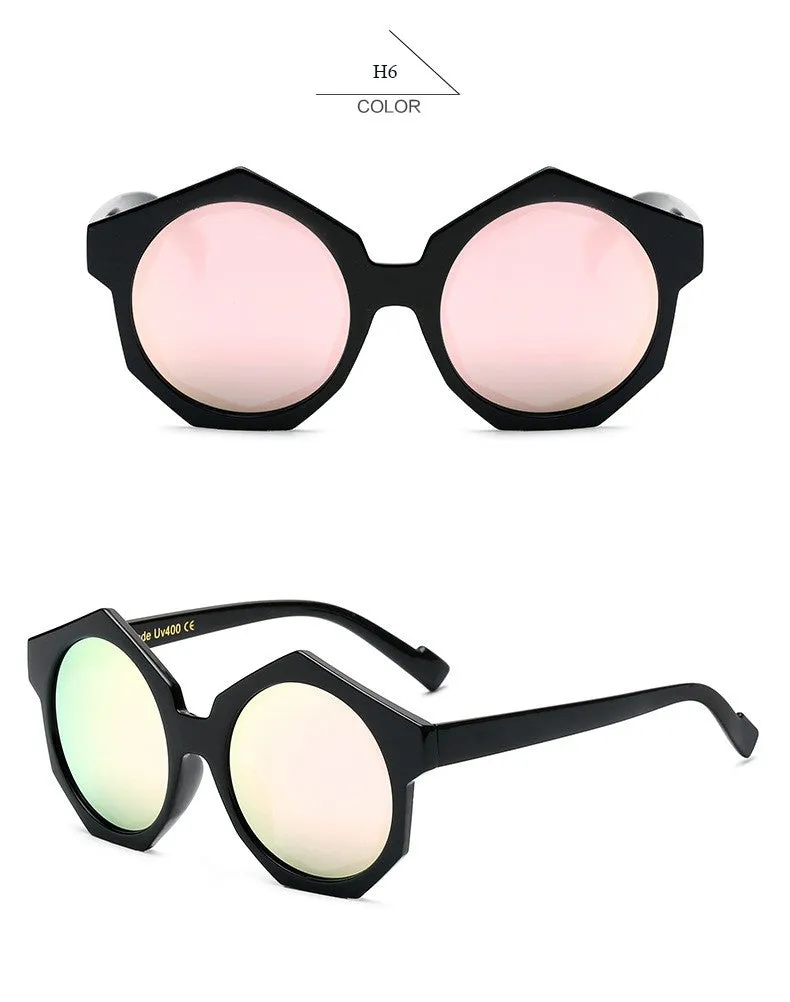 Women's Round Luxury Fashion Geometric Sunglasses