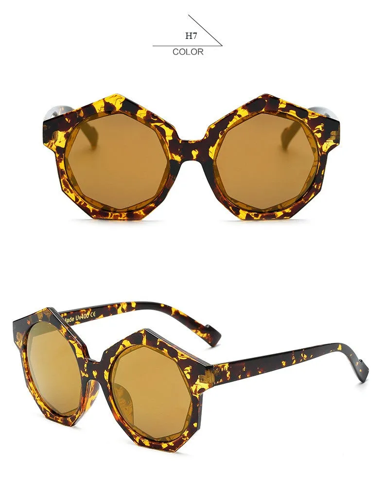 Women's Round Luxury Fashion Geometric Sunglasses