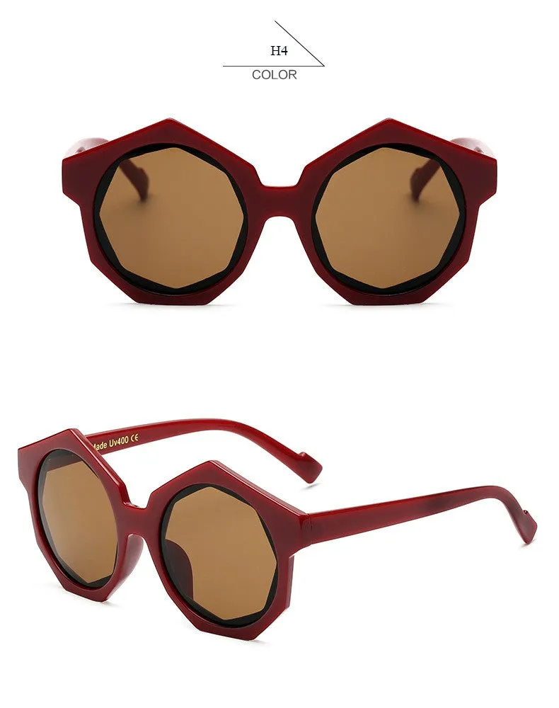 Women's Round Luxury Fashion Geometric Sunglasses