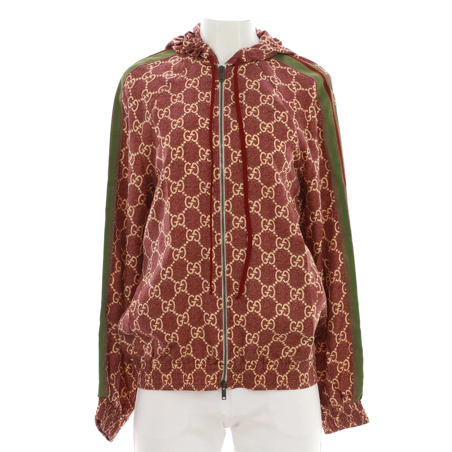 Women's Zip Hooded Jacket Printed GG Silk