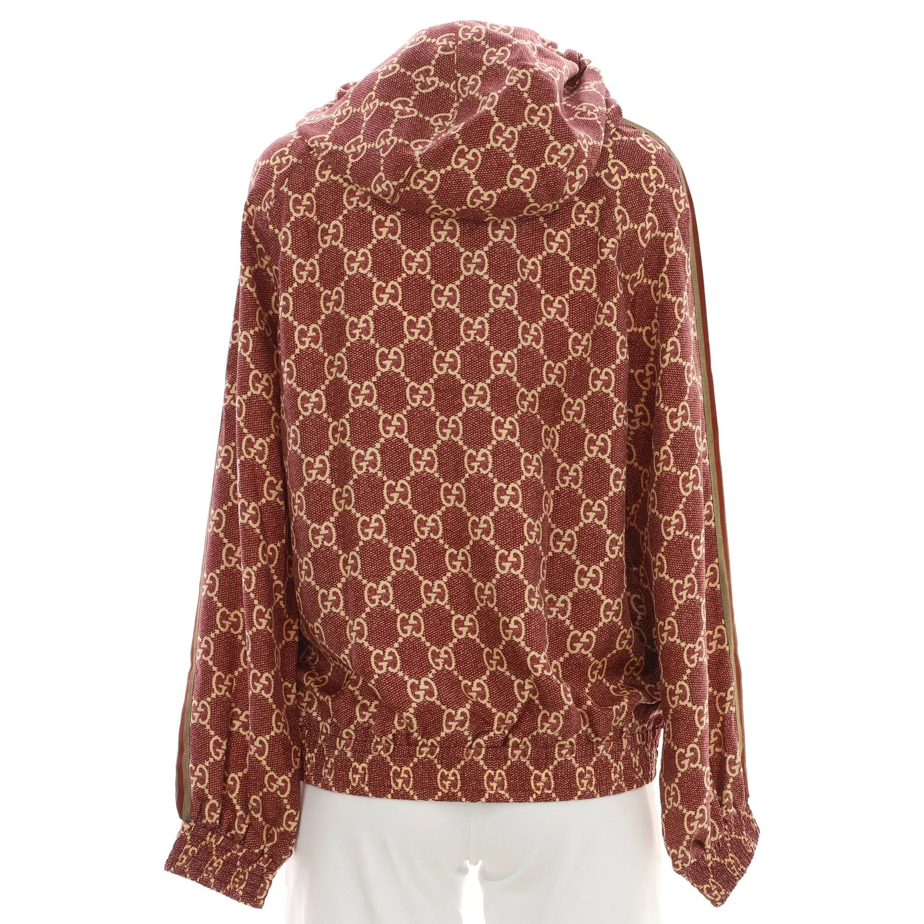 Women's Zip Hooded Jacket Printed GG Silk