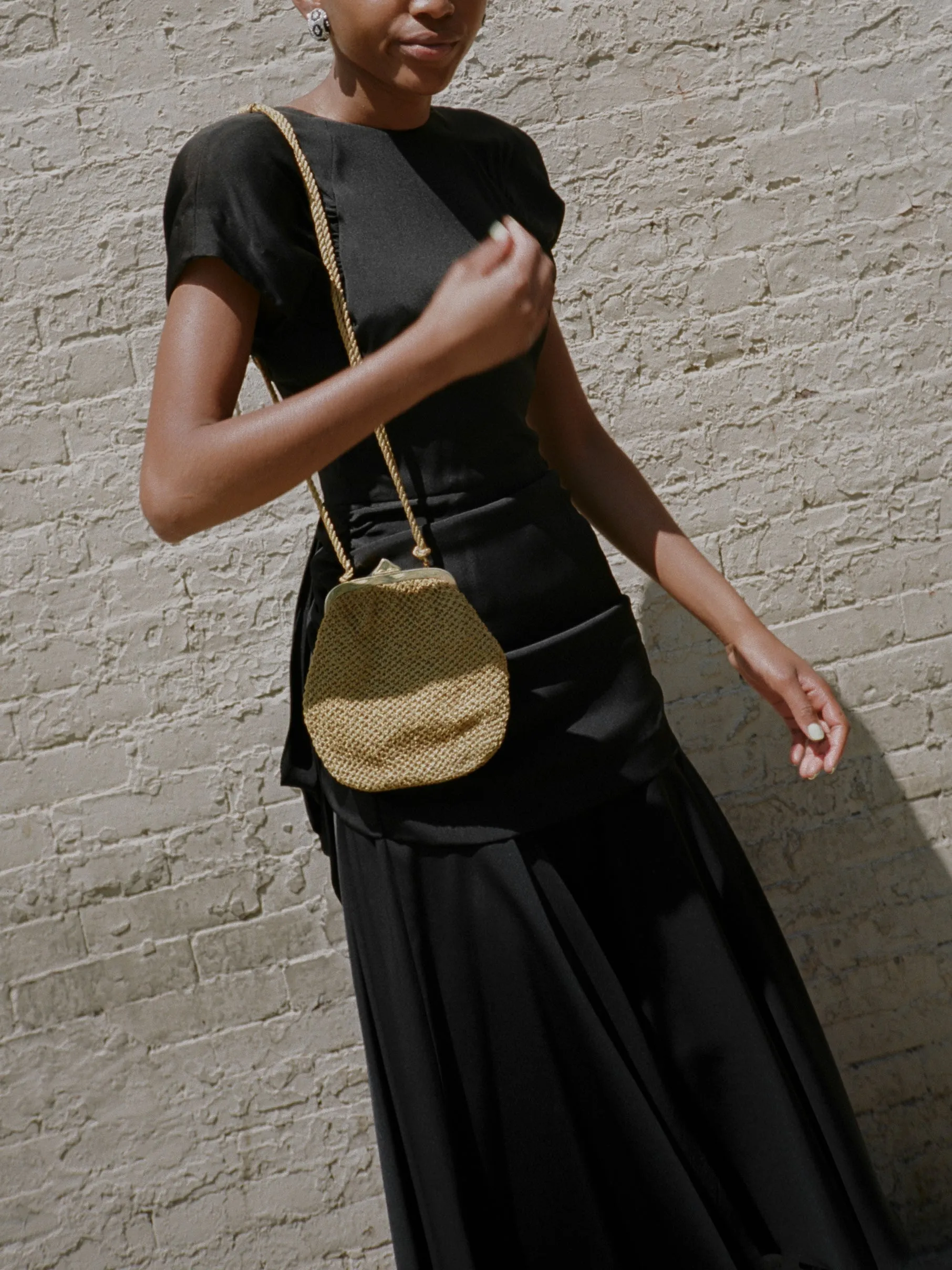 Woven Metallic Crossbody