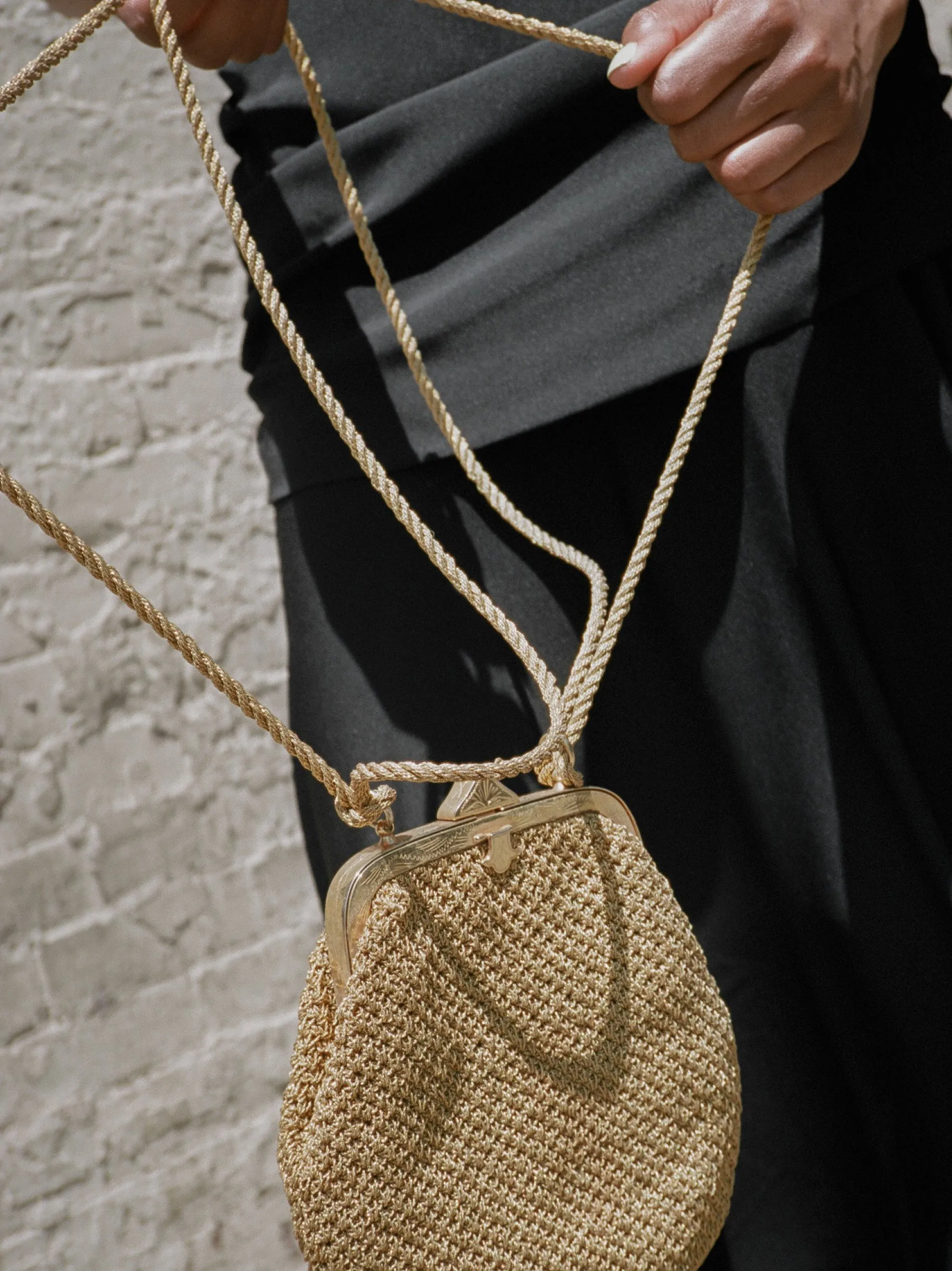 Woven Metallic Crossbody
