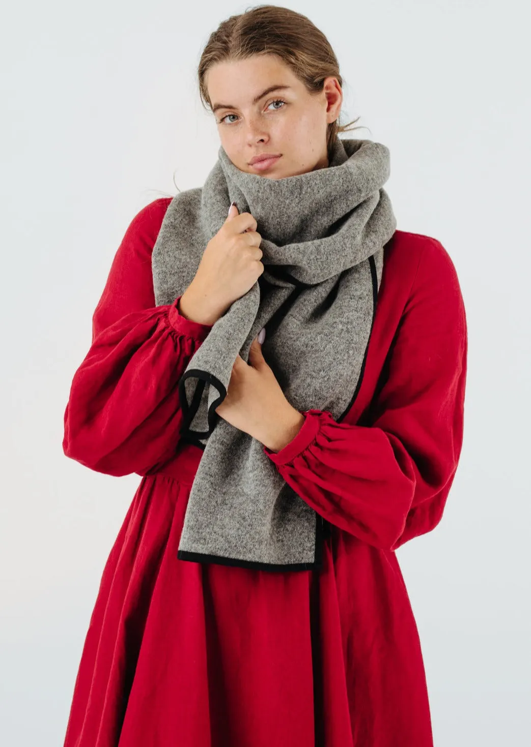 Wrap Scarf, Wool, Light Grey