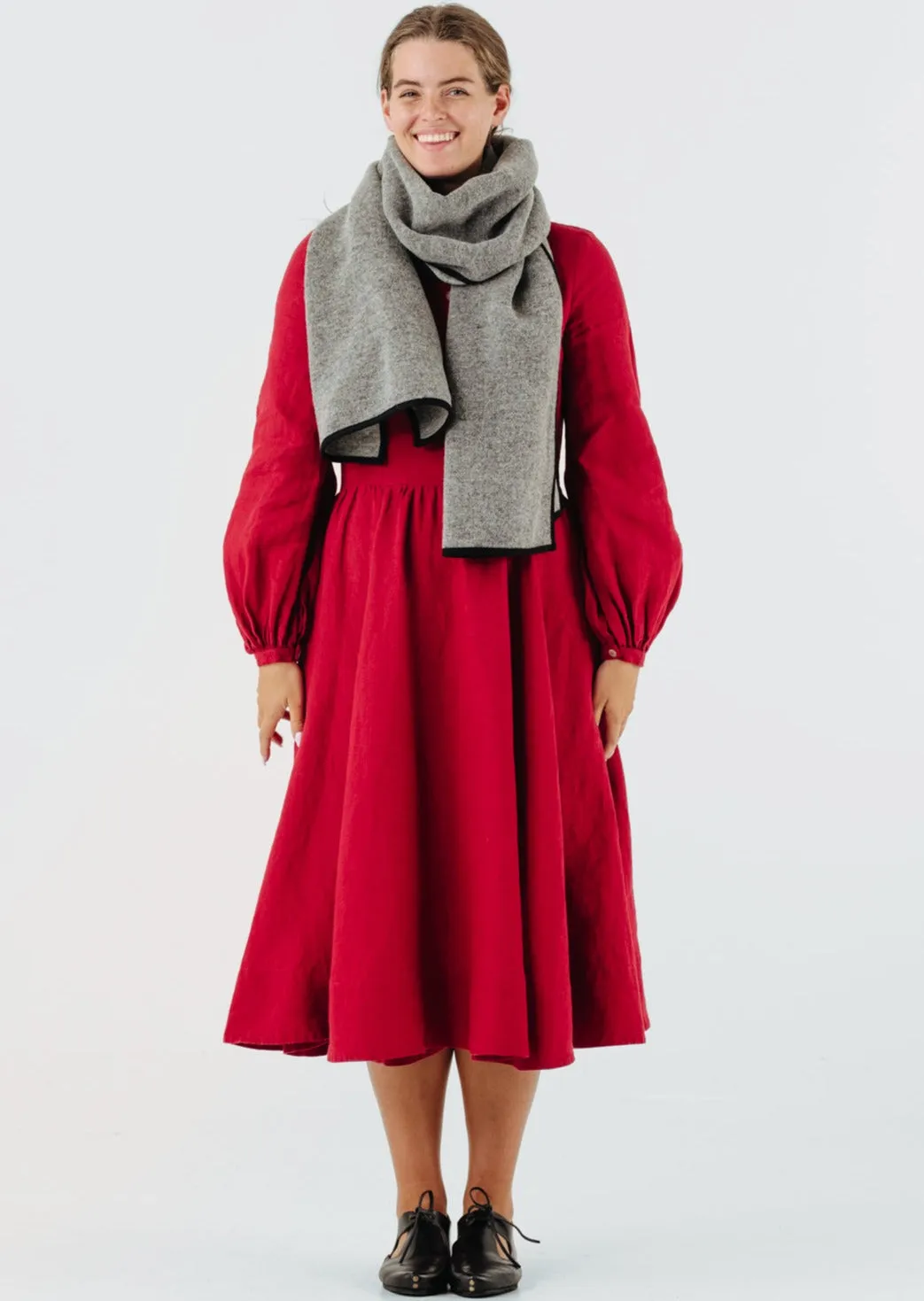 Wrap Scarf, Wool, Light Grey