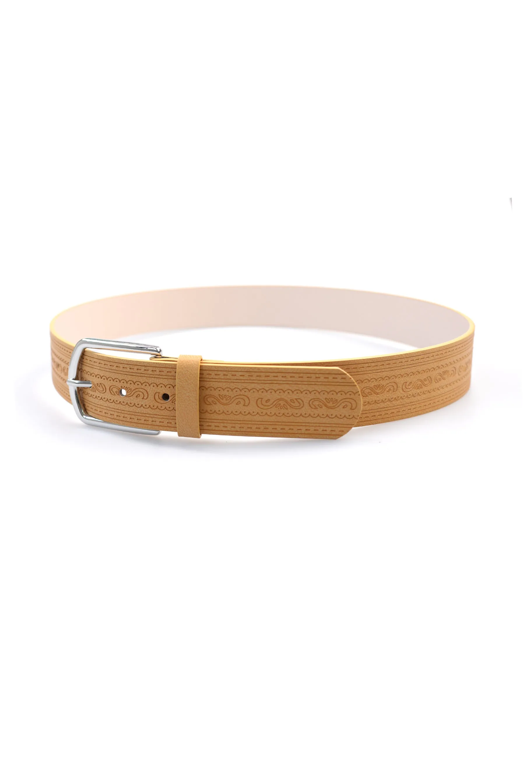 Yellow Designer Classic Belt