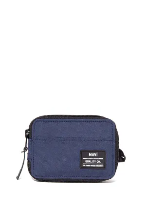 Zip Detailed Navy Wallet
